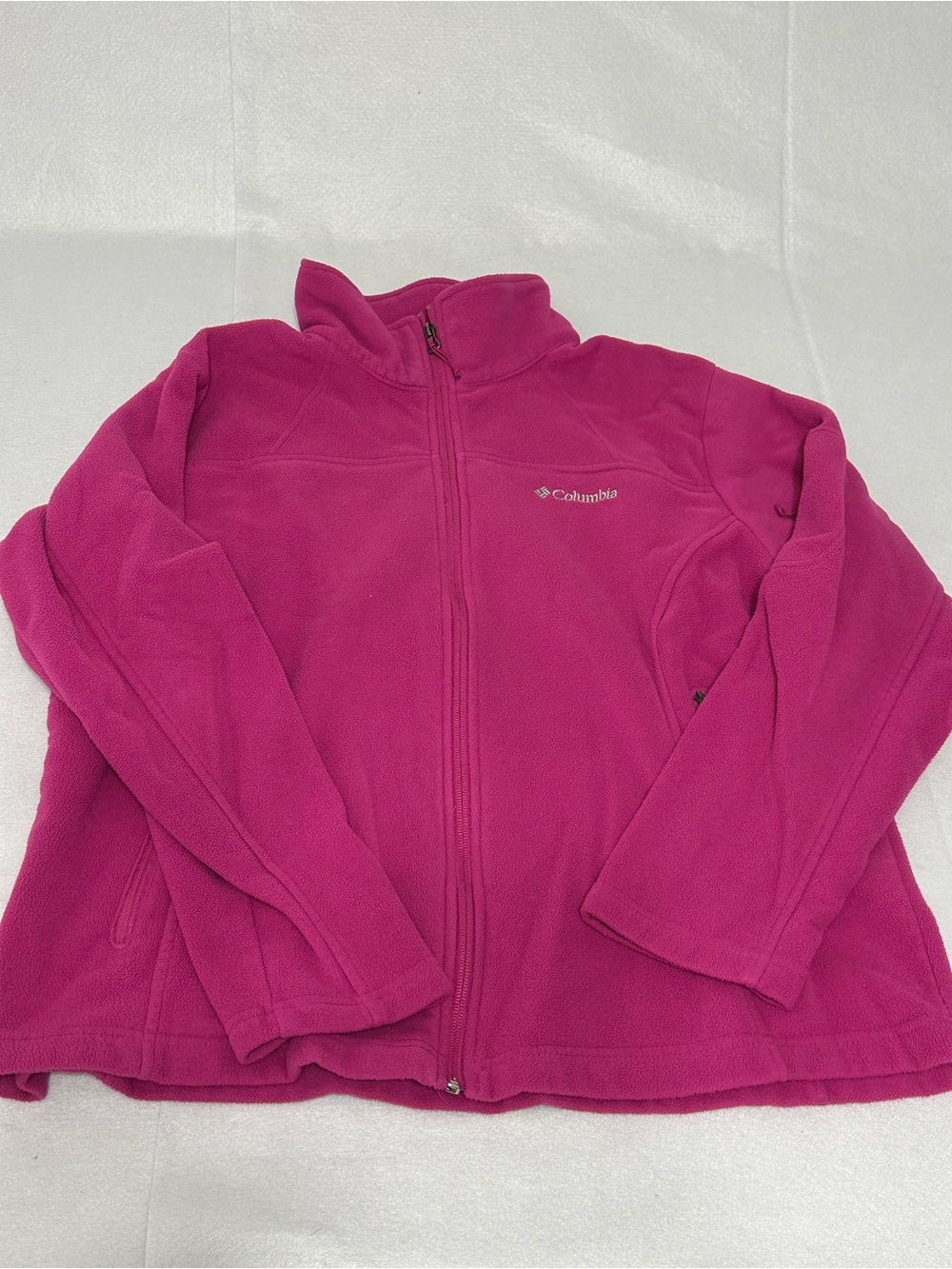 Columbia Women’s Pink Full Zip Fleece Jacket Plus Size 1X